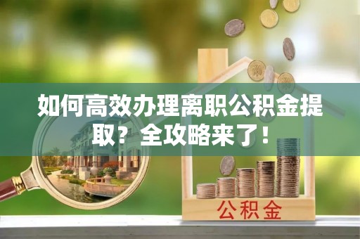 锡林郭勒盟如何高效办理离职公积金提取？全攻略来了！