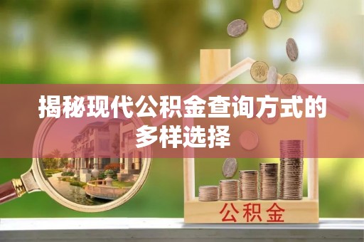 锡林郭勒盟揭秘现代公积金查询方式的多样选择